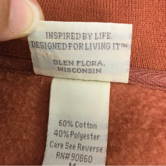 Artisans 1864 Saratoga Orange Mock Collar Long Sleeve Zippered Fleece Men's M - Picture 7 of 14